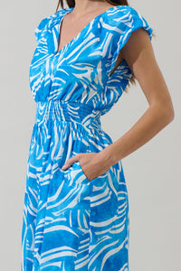 Canton Tropics Mecily Smocked Maxi Dress
