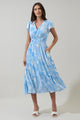 Seraphina Floral Maye Smocked Midi Dress