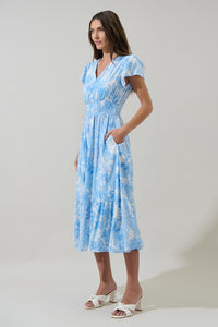 Seraphina Floral Maye Smocked Midi Dress