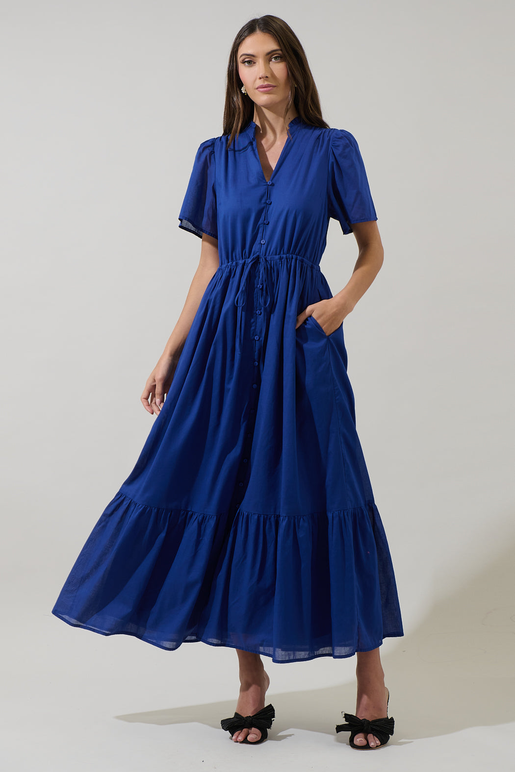 bluebell blue dress Bluebell Eyelet Lace Midi Dress | Cotton Eyelet Midi