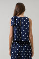 Caryn Polka Dot Sleeveless Top