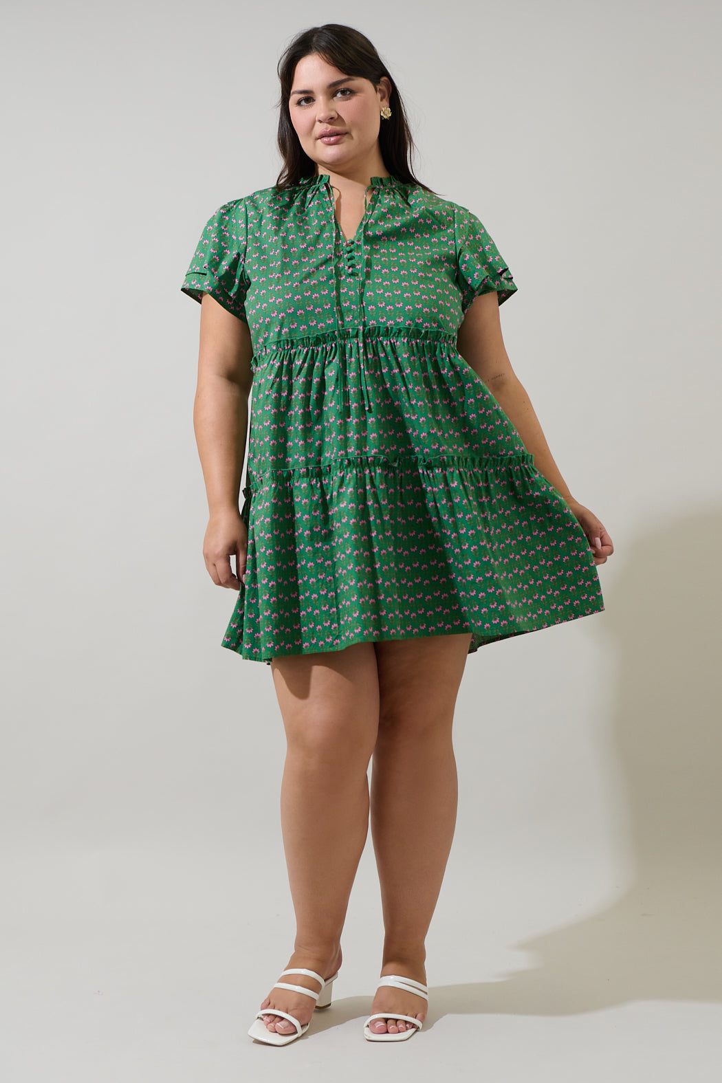 curve short dresses DOES IT FIT THE ???, MICAS CURVE MINI DRESS TRY ON HAUL, @micas.official , They have the cutest mini dresses! , , Knotted Zipper Sleeveless Mini Dress , SIZE: 2XL COLOR: GREEN, Search &