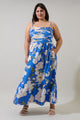 Roswell Floral Sima Pleated Maxi Dress Curve