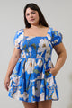 Roswell Floral Romiel Smocked Mini Dress Curve