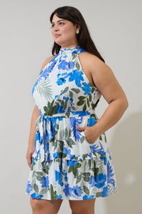 Zurie Floral Siana Halter Dress Curve