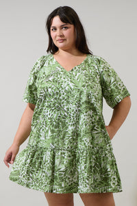 Irenan Leaf Ashby Shift Mini Dress Curve