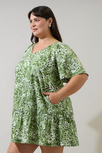 Irenan Leaf Ashby Shift Mini Dress Curve