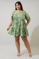 Irenan Leaf Ashby Shift Mini Dress Curve