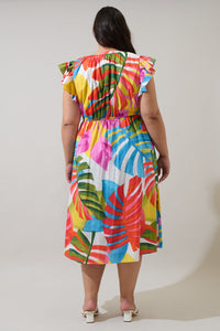 Breezy Palms Tiarna Ruffle Midi Dress Curve