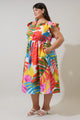 Breezy Palms Tiarna Ruffle Midi Dress Curve