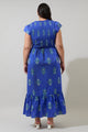 Haline Floral Liora Smocked Midi Dress Curve