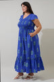 Haline Floral Liora Smocked Midi Dress Curve