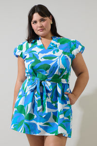 Pansie Floral Orela Shift Mini Dress Curve