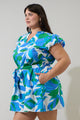 Pansie Floral Orela Shift Mini Dress Curve