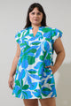 Pansie Floral Orela Shift Mini Dress Curve