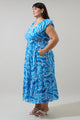 Canton Tropics Mecily Smocked Maxi Dress Curve