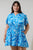 Canton Tropics Clarion Ruffle Mini Dress Curve