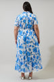 Samian Floral Kissa Button Down Maxi Dress Curve