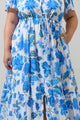 Samian Floral Kissa Button Down Maxi Dress Curve