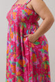 Himera Floral Kells Smocked Maxi Dress Curve
