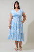 Seraphina Floral Maye Smocked Midi Dress Curve