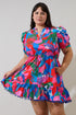 Exene Floral Gerica Shift Mini Dress Curve