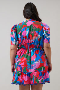 Exene Floral Gerica Shift Mini Dress Curve