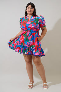 Exene Floral Gerica Shift Mini Dress Curve