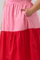 Rebekah Color Block Midi Dress Curve