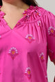 Scarlett Floral Darthy Smocked Top Curve