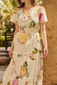 Zahra Island Palmer Poplin Tiered Maxi Dress