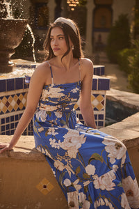 Roswell Floral Sima Pleated Maxi Dress