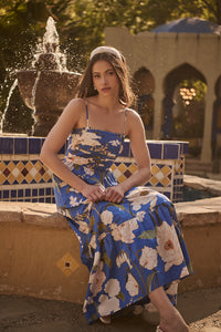 Roswell Floral Sima Pleated Maxi Dress