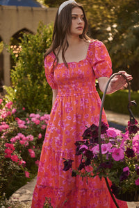 Cala Floral Alycia Smocked Maxi Dress