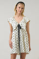 Lois Polka Dot Mini Babydoll Dress