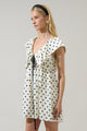 Lois Polka Dot Mini Babydoll Dress
