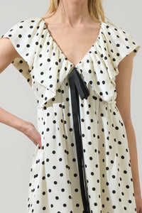 Lois Polka Dot Mini Babydoll Dress