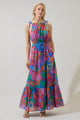 Cindal Floral Kay Halter Neck Maxi Dress