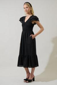 Patte Smocked Midi Dress