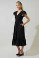 Patte Smocked Midi Dress