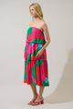 Milton Abstract Moxy Tiered Maxi Dress