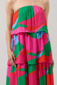Milton Abstract Moxy Tiered Maxi Dress