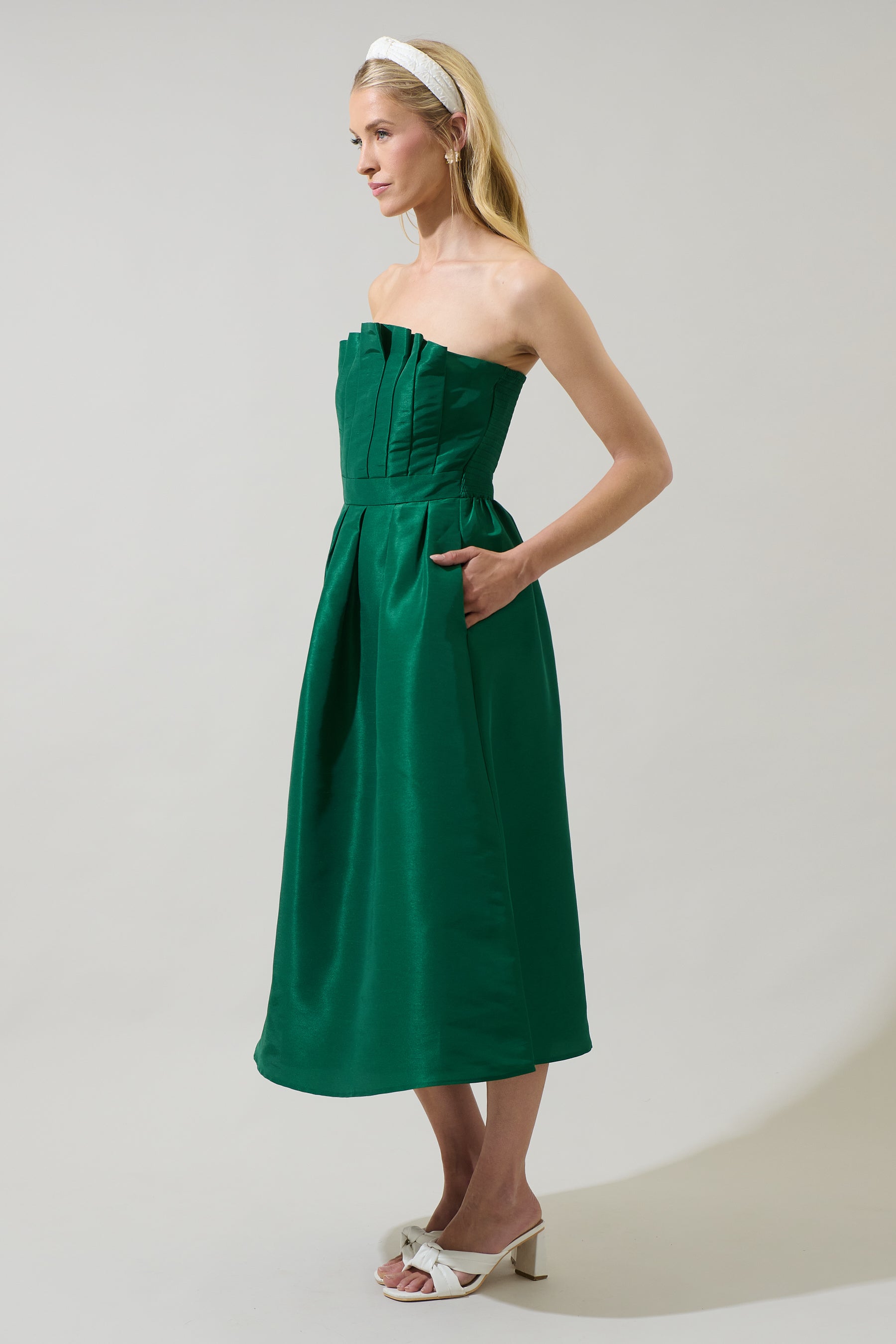 Manila Strapless Midi Dress FUCHSIA / M by Sugarlips Manila Strapless Midi Dress FUCHSIA / M by Sugarlips
