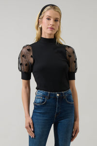 Erlina Heart Knit Top
