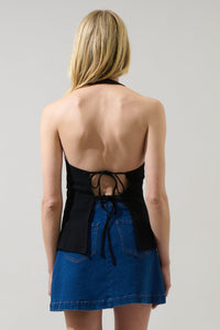 Myla Knit Halter Asymmetrical Top