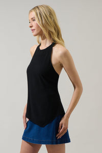 Myla Knit Halter Asymmetrical Top