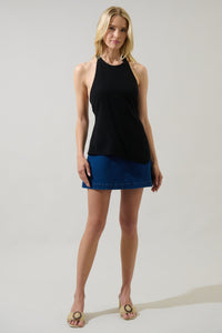 Myla Knit Halter Asymmetrical Top