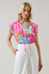 Calista Floral Tindra Ruffle Blouse