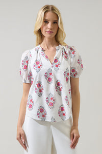 Nelina Floral Leonor Poplin Top