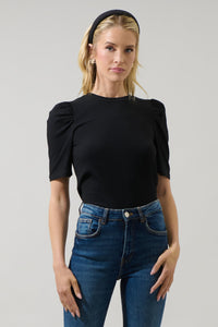 Bertha Knit Ruched Top